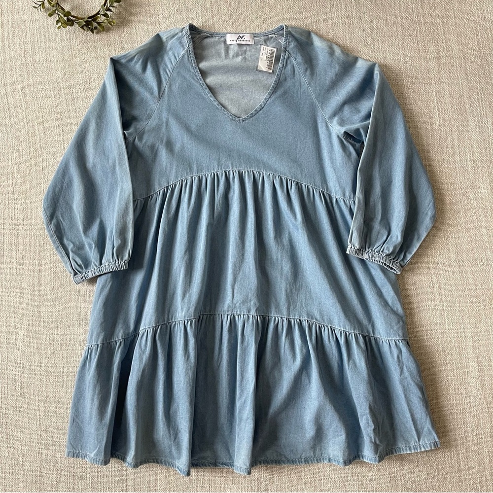 Beau Denim Chambray Dress - Size Medium